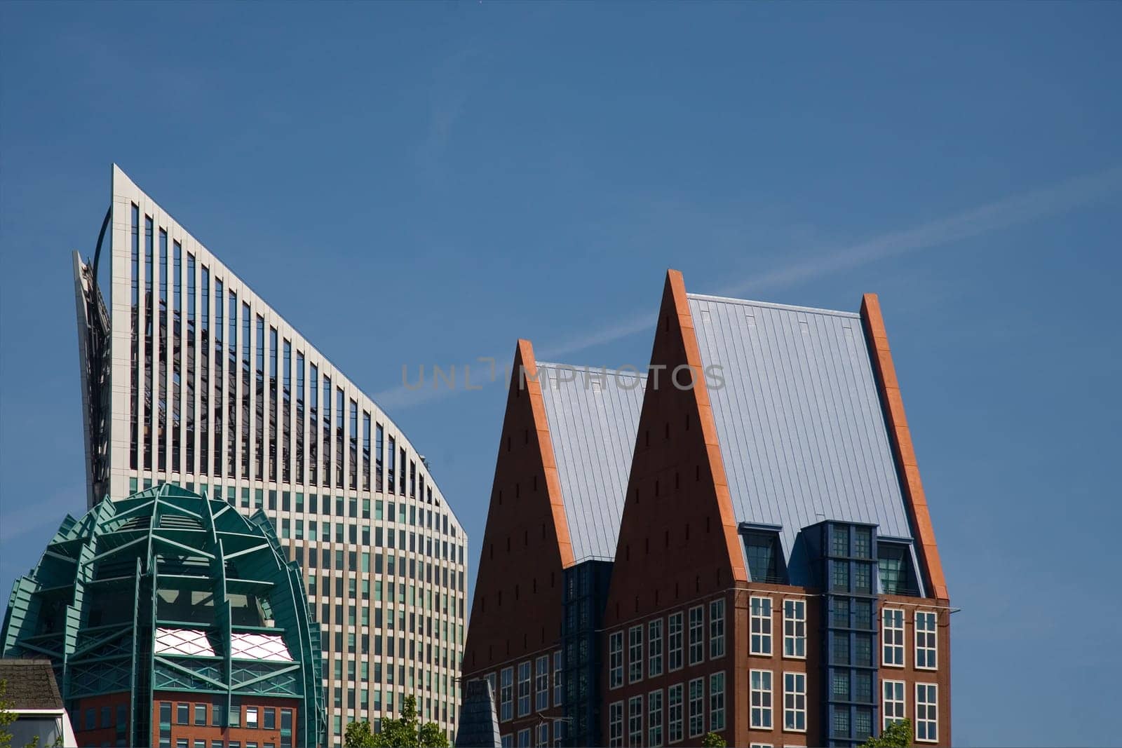 The Hoftoren, Zürichtoren and Castalia in the centre of the Hague.