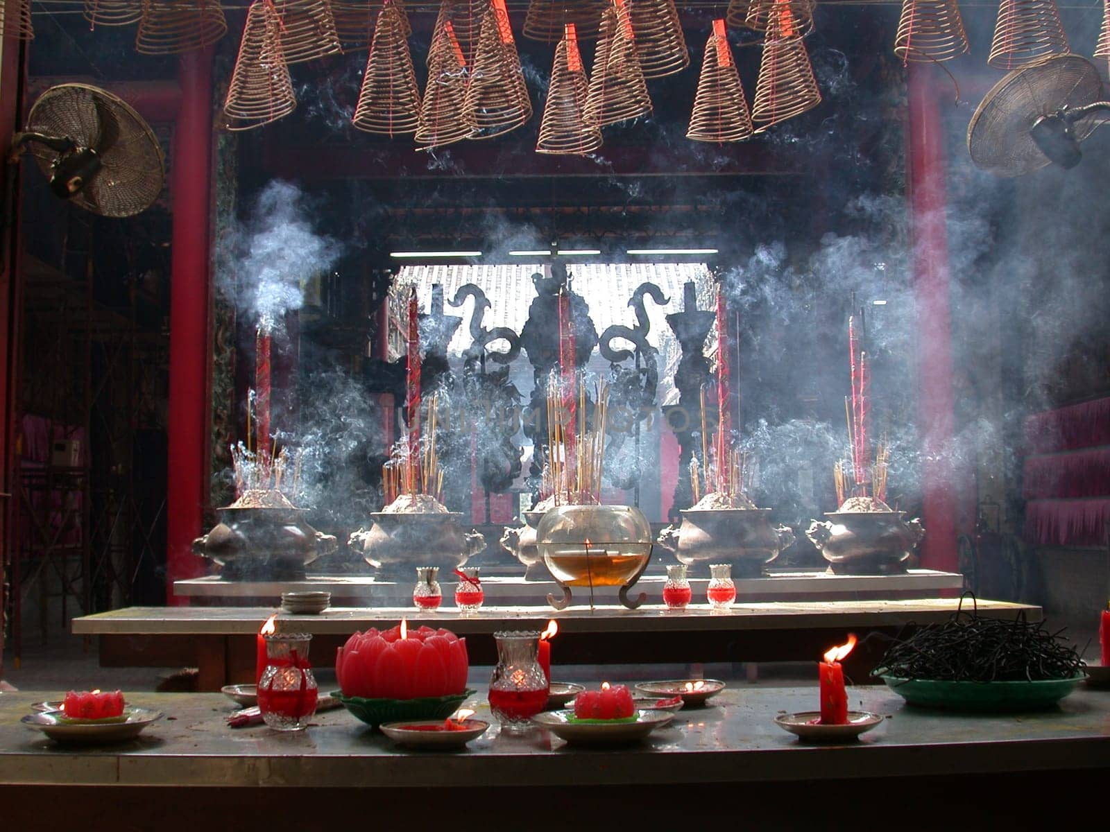 Incense burning in a Chinese temple, Ho Chi Minh City, Vietnam