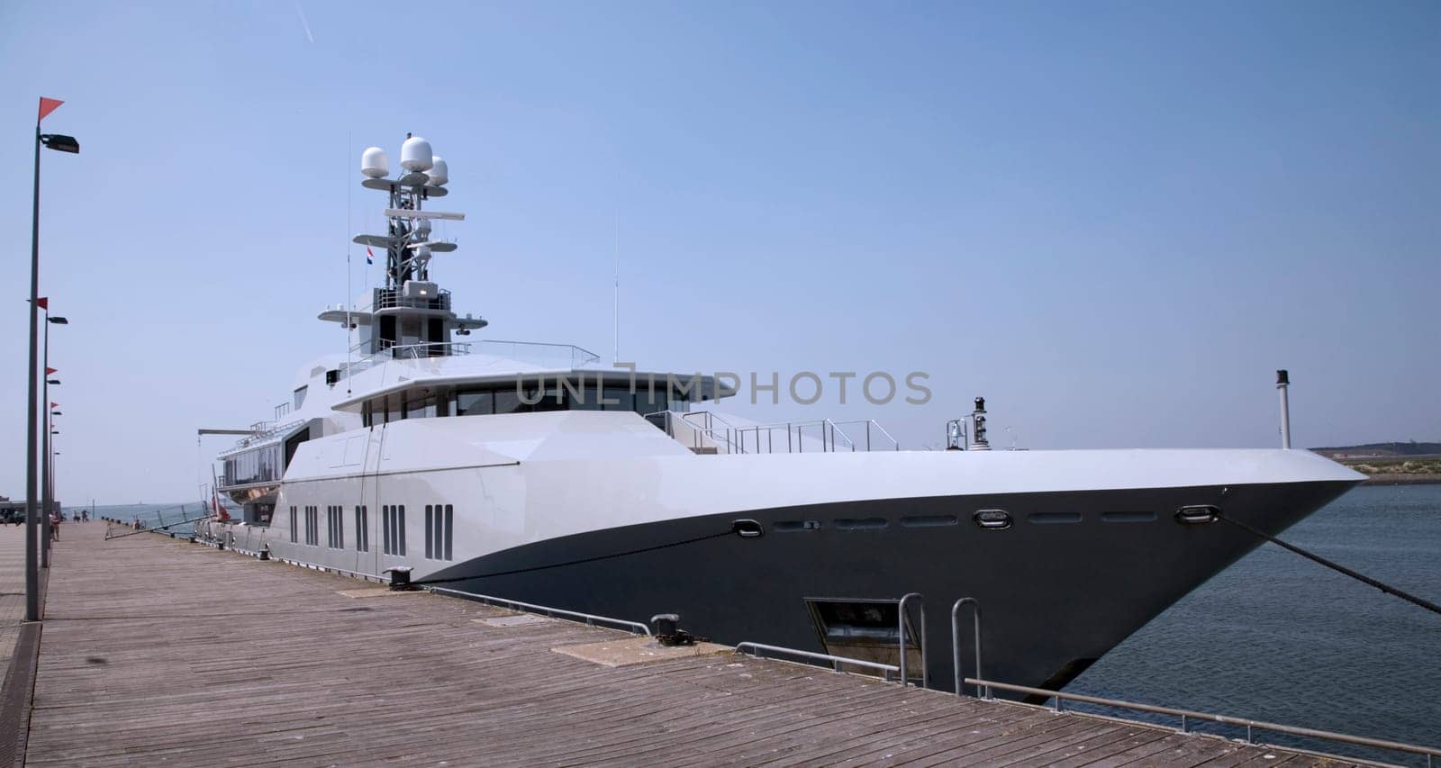 Yacht at the harbour, IJmuiden, Holland