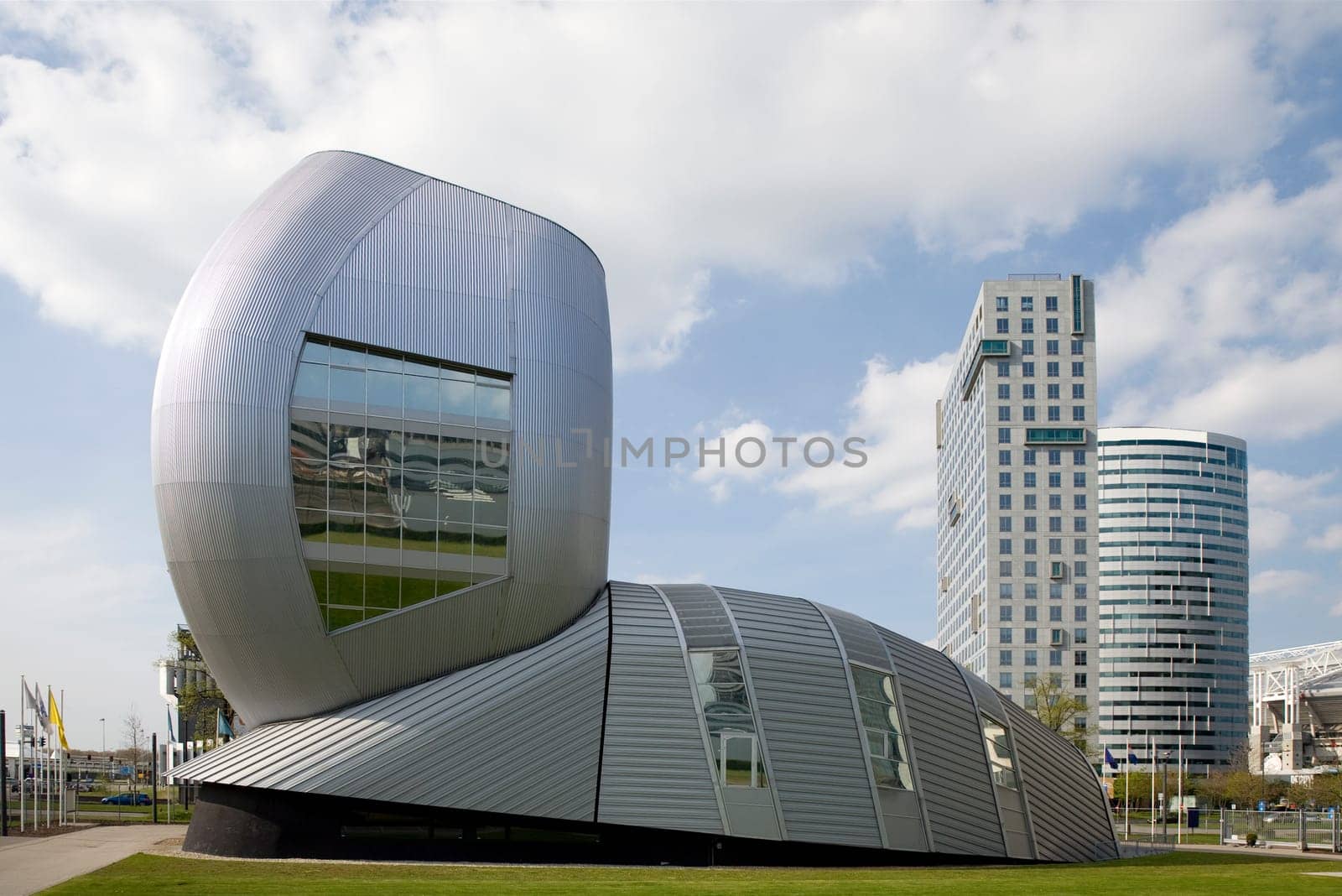 Modern exhibition building in Amsterdam,Holland