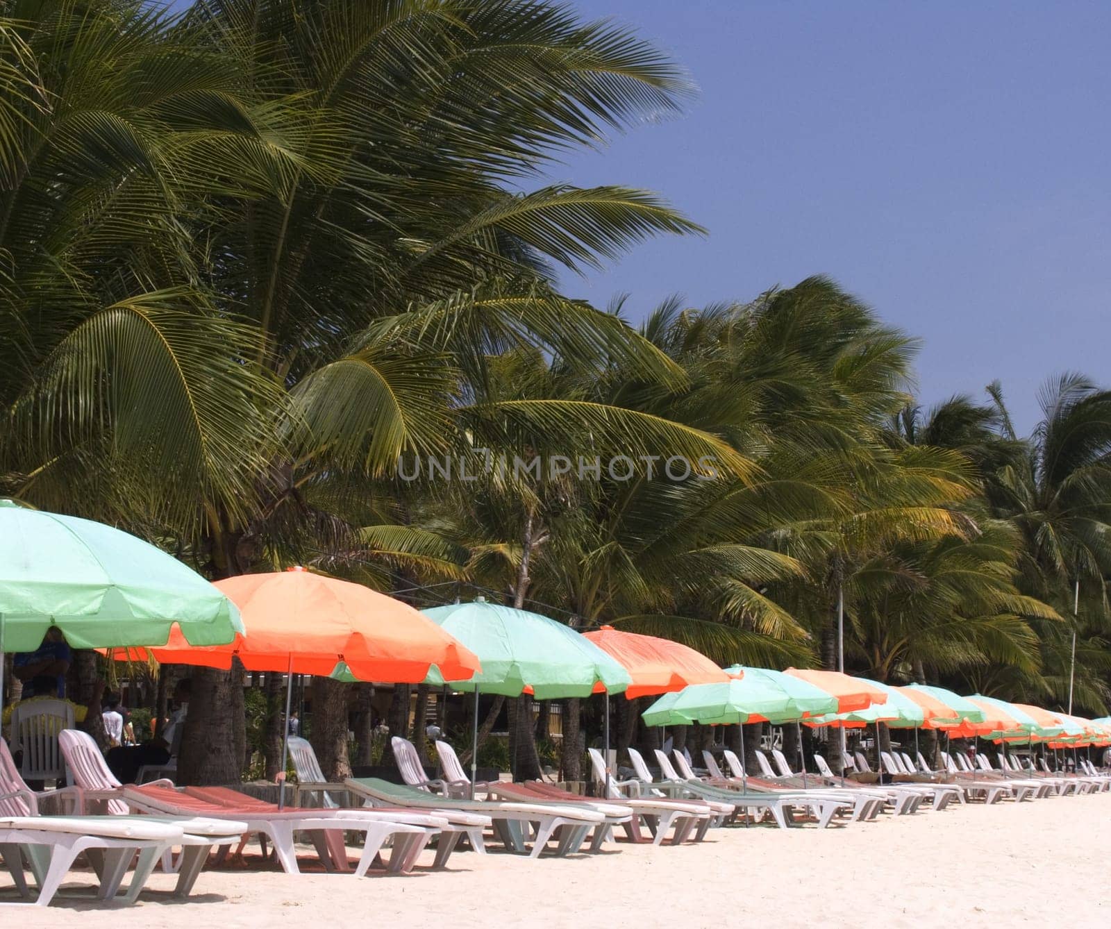 Chairs on Boracay beach, Philippines