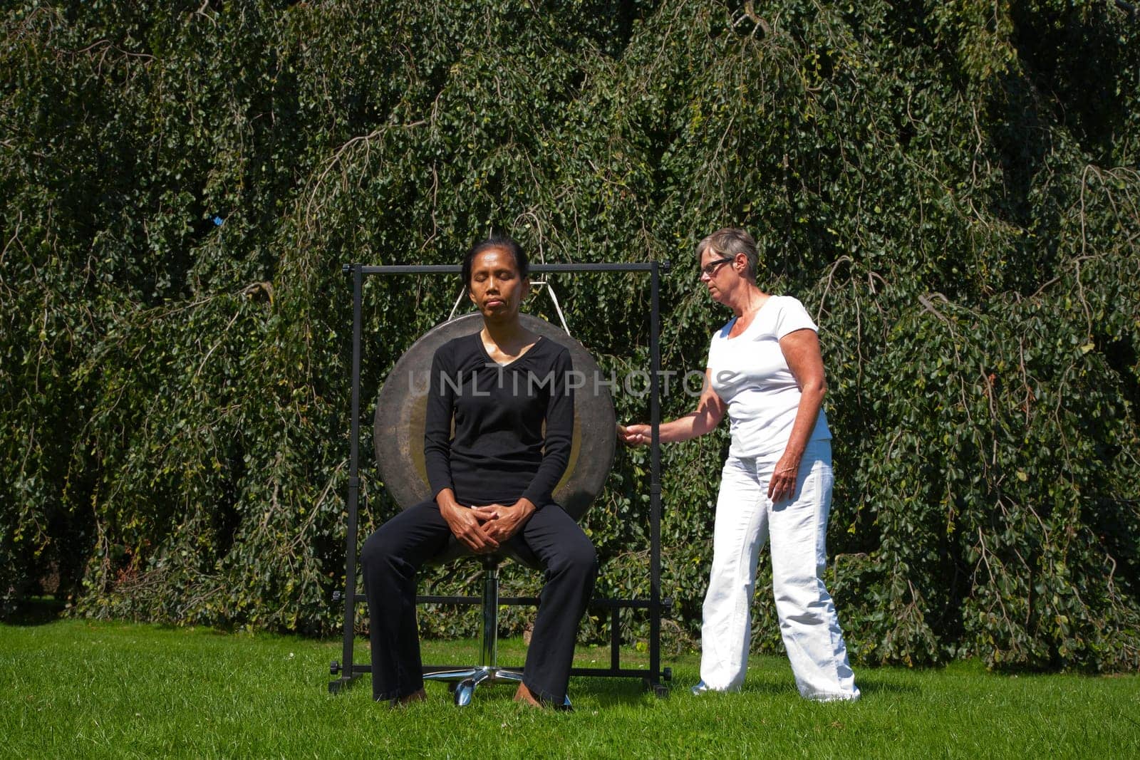 Gong used for sound healing  the gong resonates all the cells of the body simultaneously and is useful in resolving emotional and physical dissonance