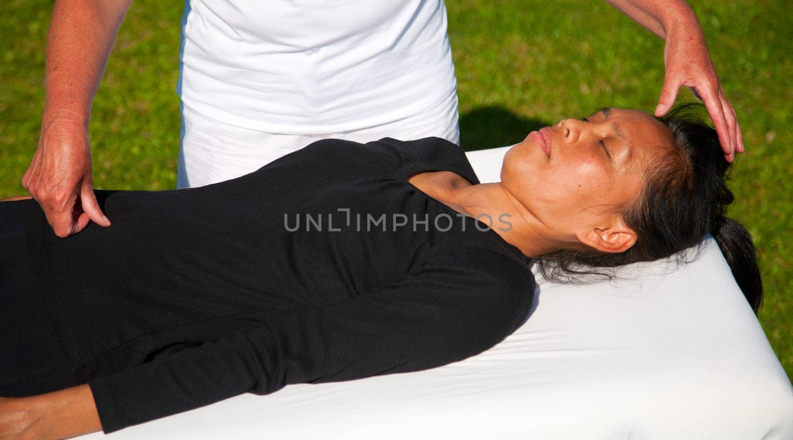 Polarity massage  a technique of gently rocking, holding and massaging to stimulate relaxation, restore energy flow and encourage revitalization