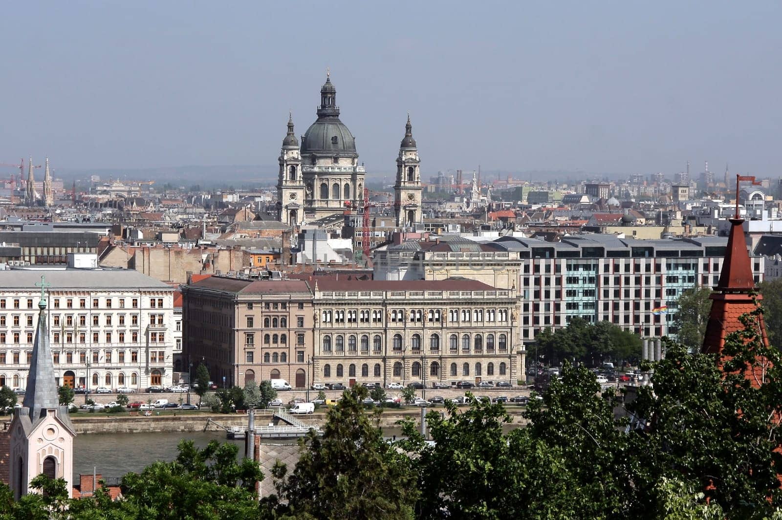 Budapest - a panorama of area of capital of Hungary - Pesht