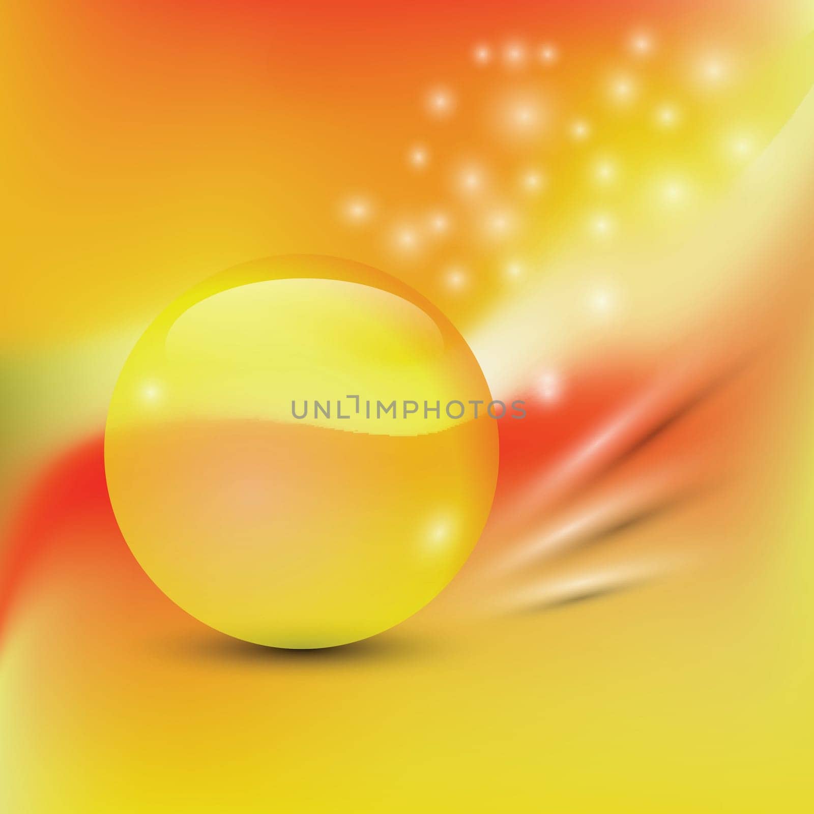 colorful background  with  yellow sphere  for your design