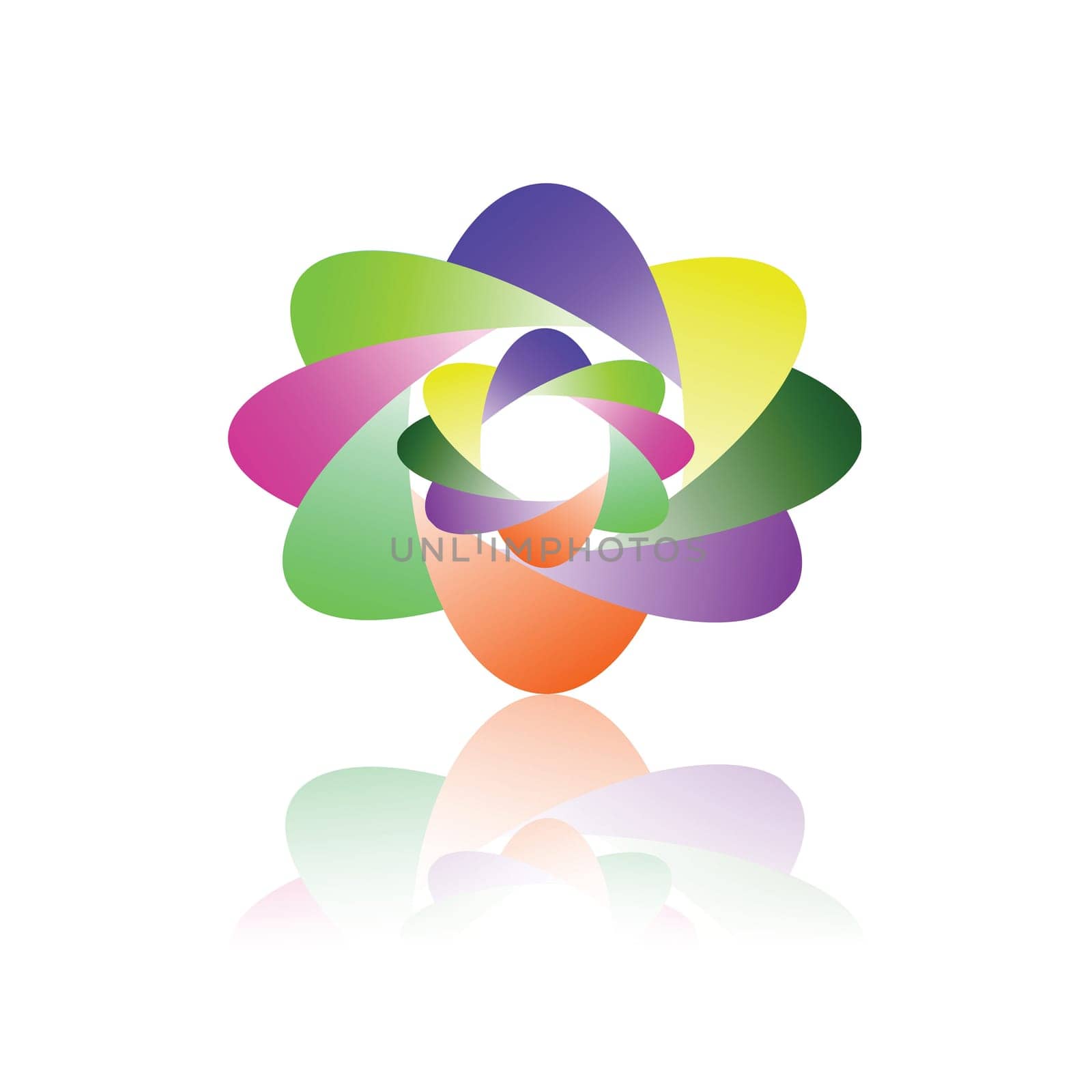 colorful illustration with  multicolor icon  for your design