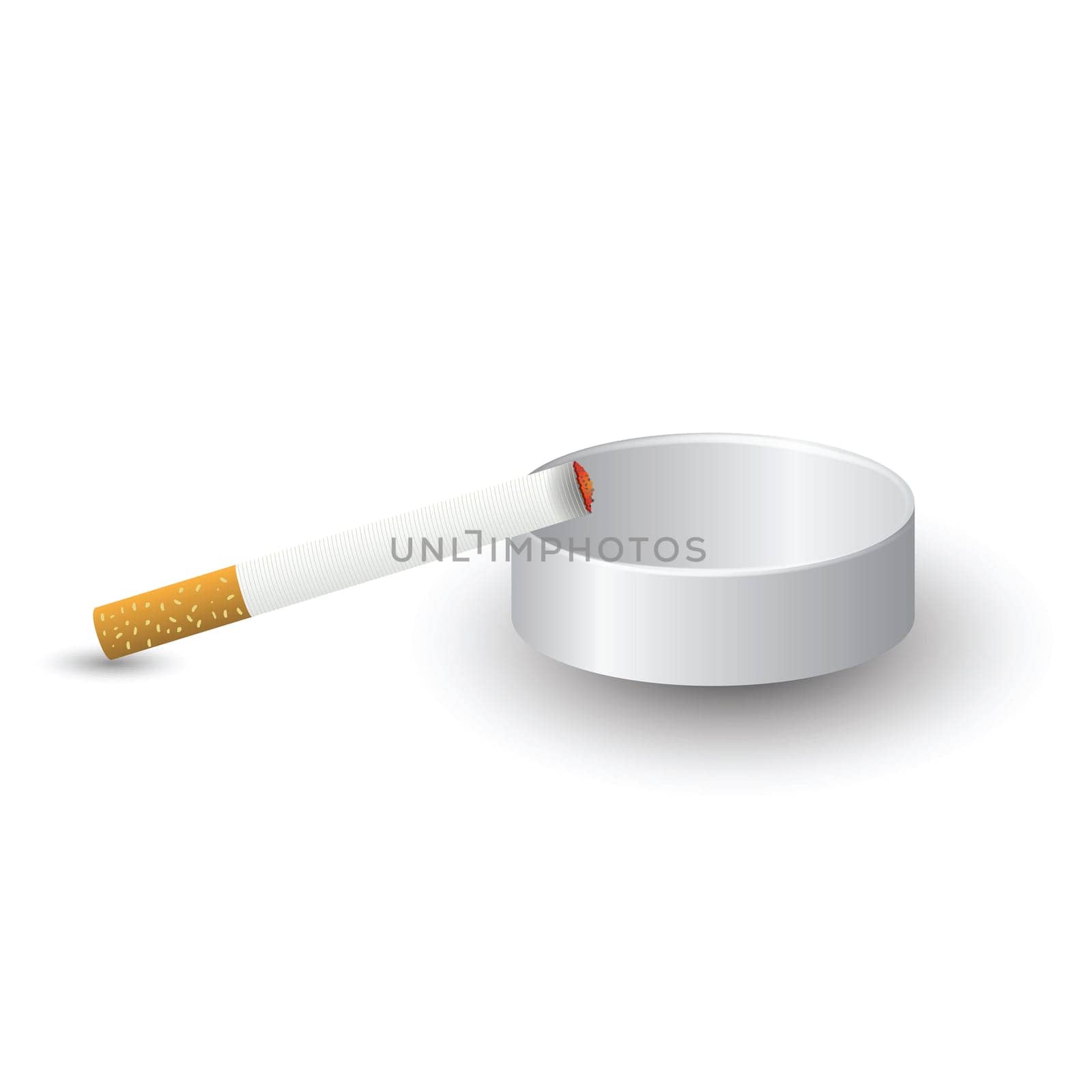 colorful illustration with ashtray and cigarette  for your design