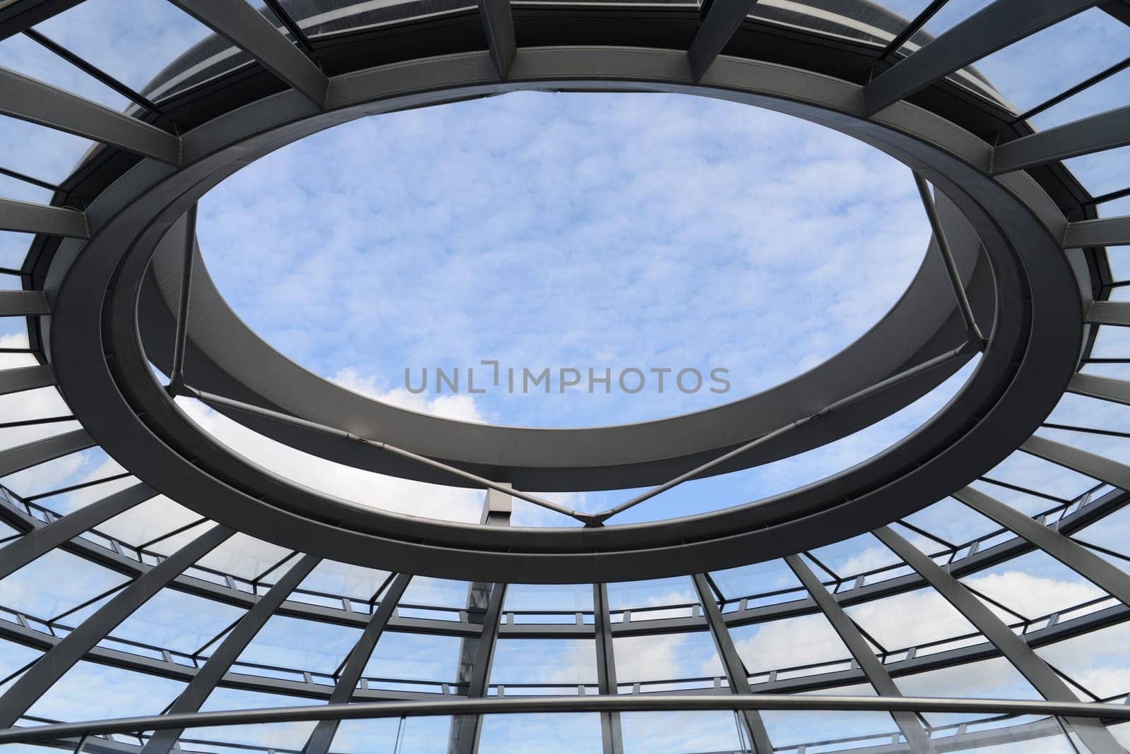 The dome (cupola) of the Reichstag Parliament Building in Berlin, Germany.