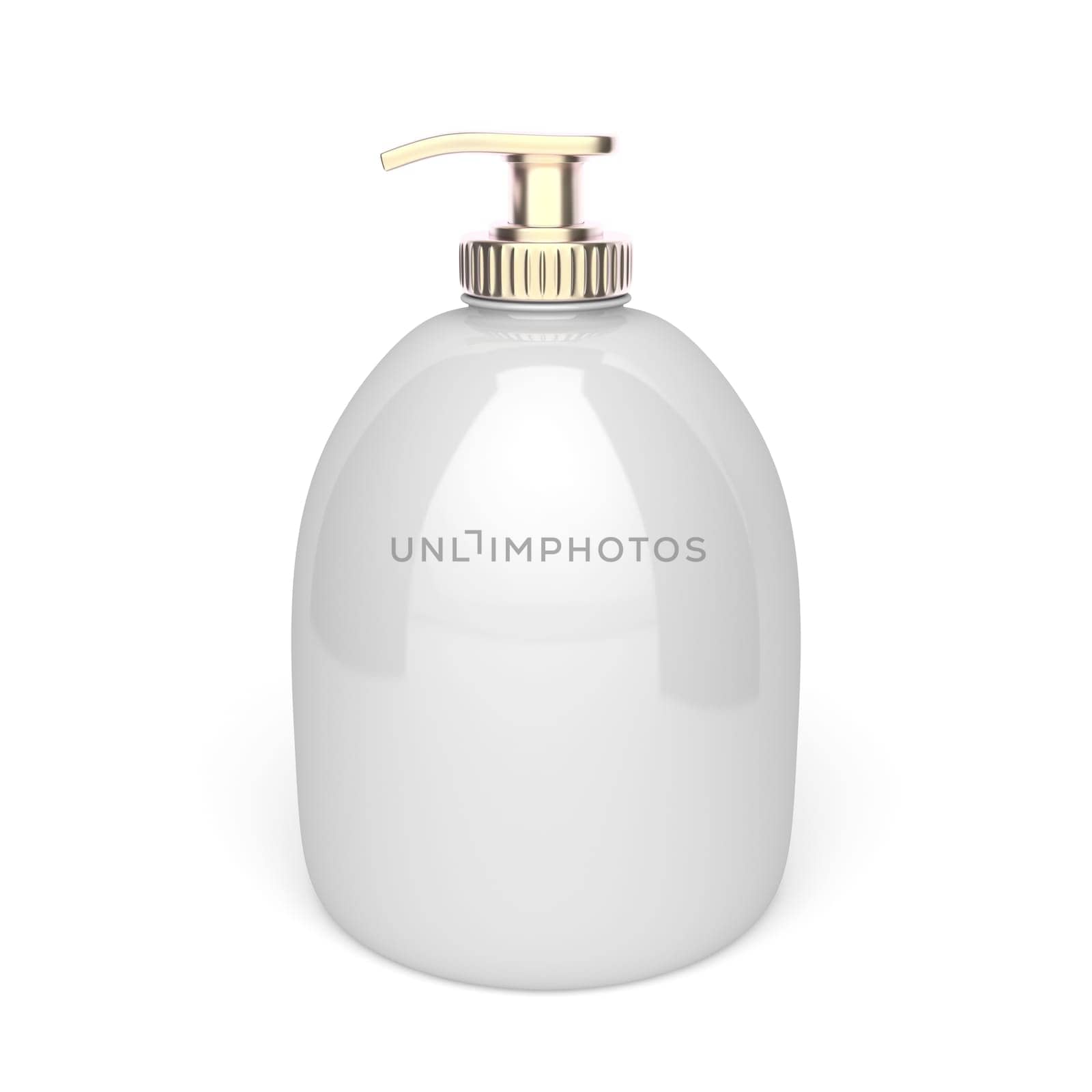 Liquid soap on white background