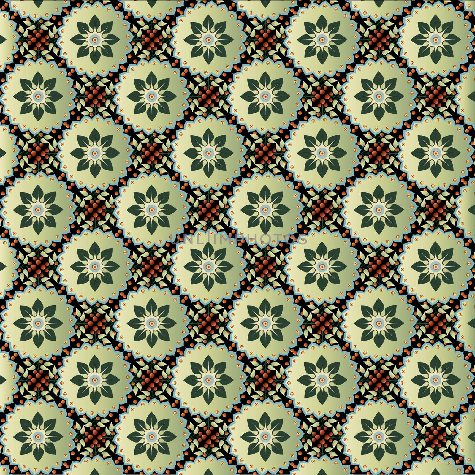 prepared in the eastern Ottoman style seamless pattern