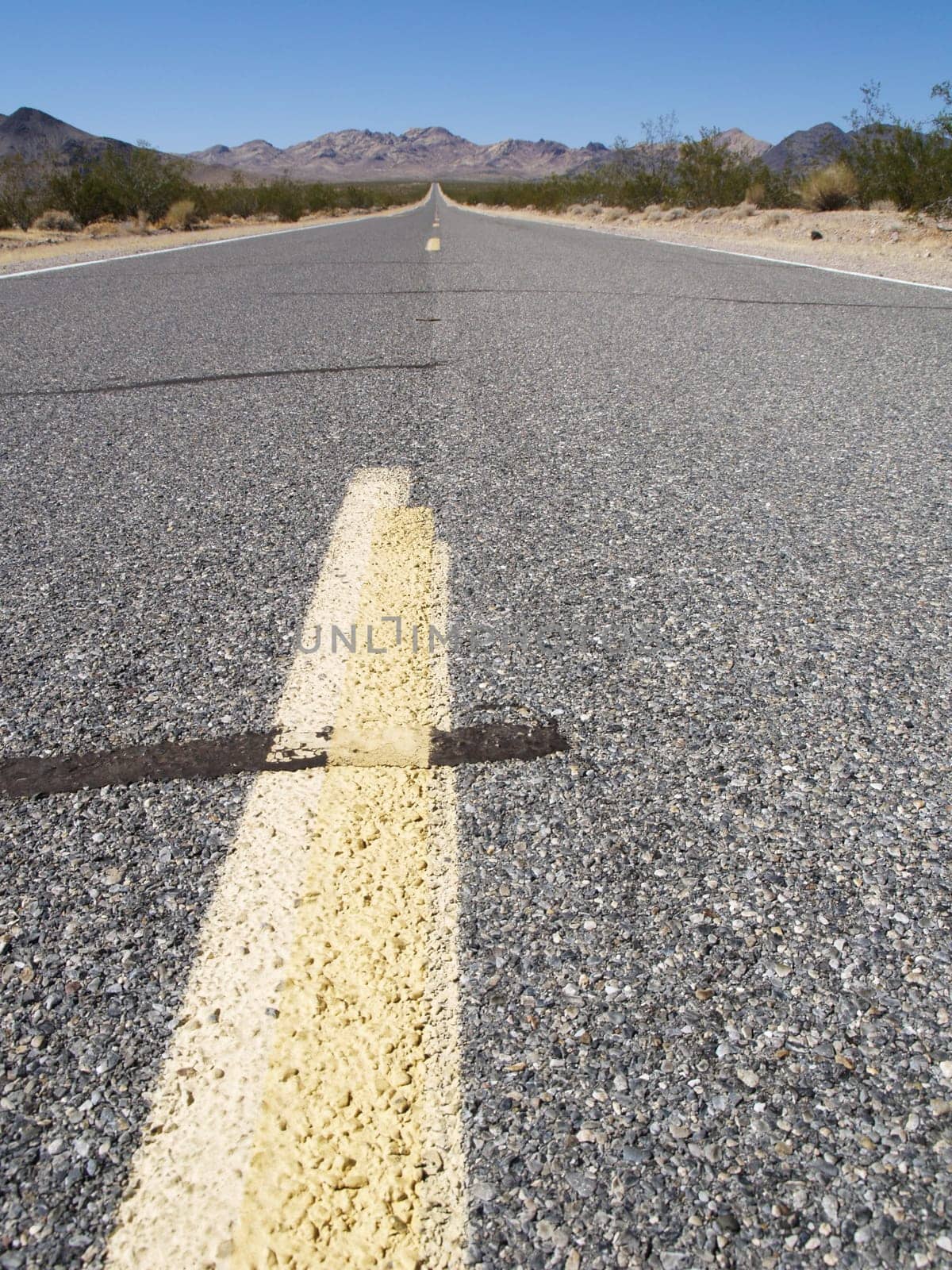 Endless road at the desert