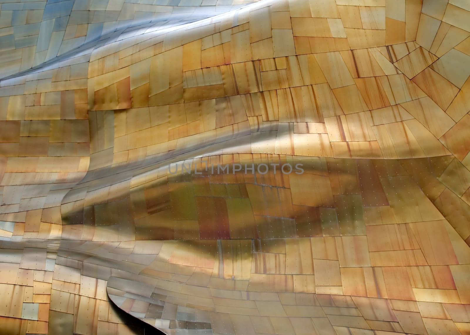 SEATTLE - SEPTEMBER 6: Experience Music Project (EMP) with Seattle monorail running through on September 6, 2011. EMP was designed by Frank Gehry and houses many rare artifacts from popular music history.