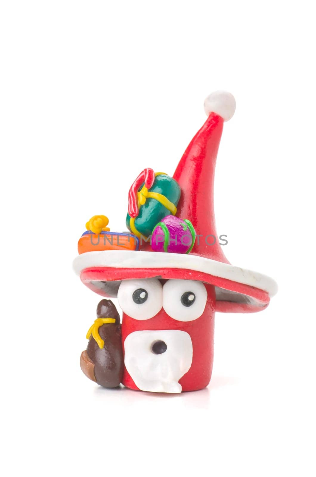 Handmade Santa Claus clay figure