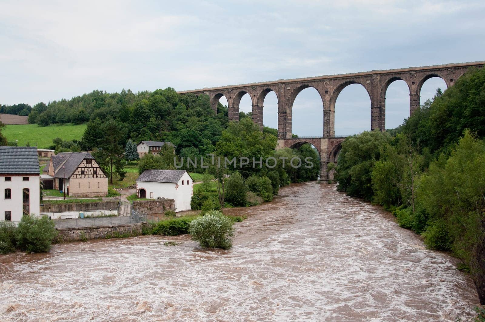 Göhren Bridge with flooding