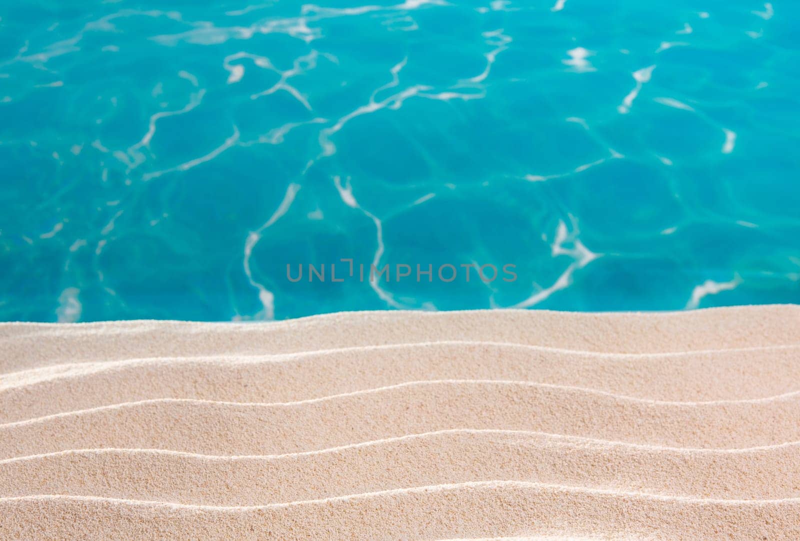 tropical beach white dunes sand in turquoise sea summer background
