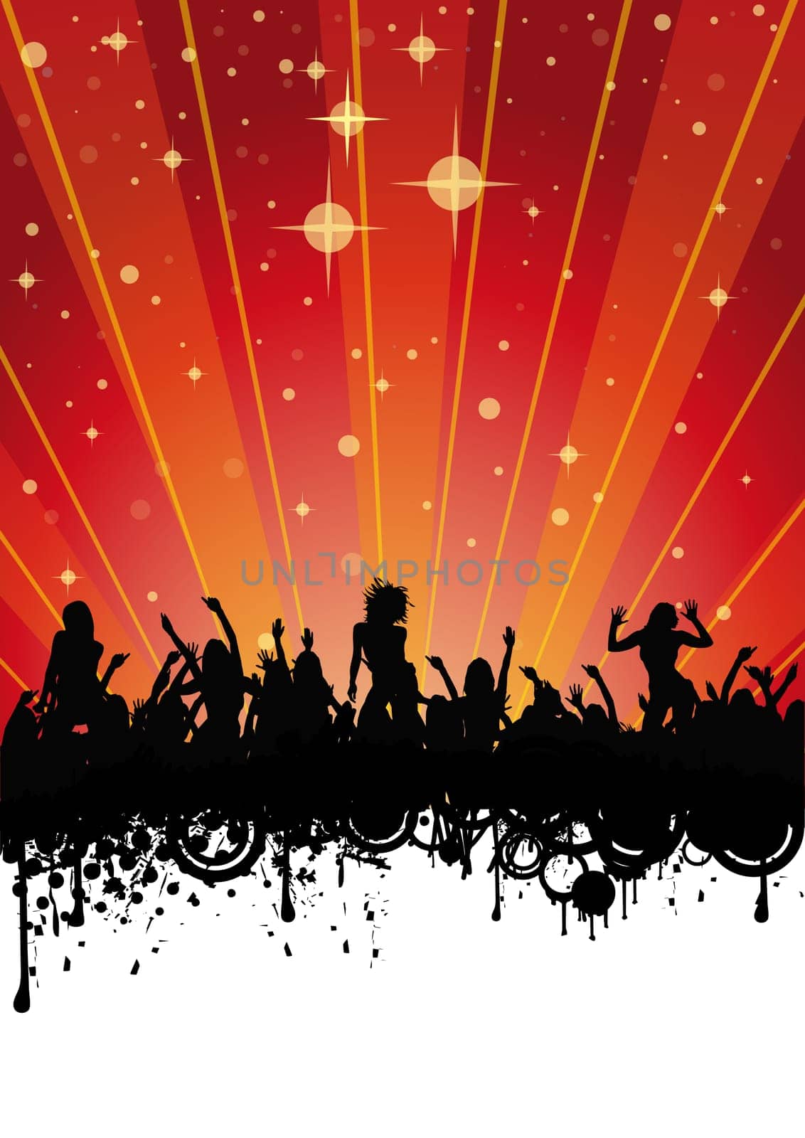 Flyer design for spring break party. Eps 10 vector file.