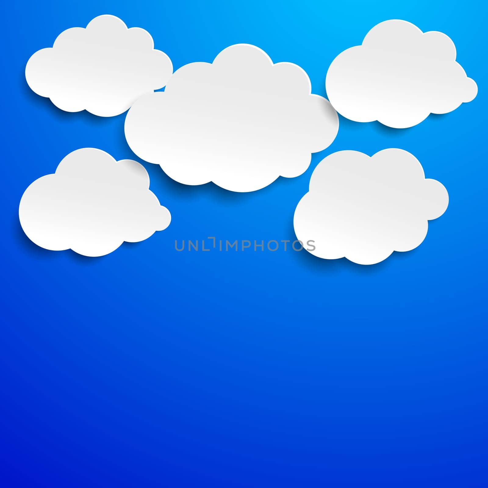 Cloudscape on the blue sky. Eps 10 vector file.