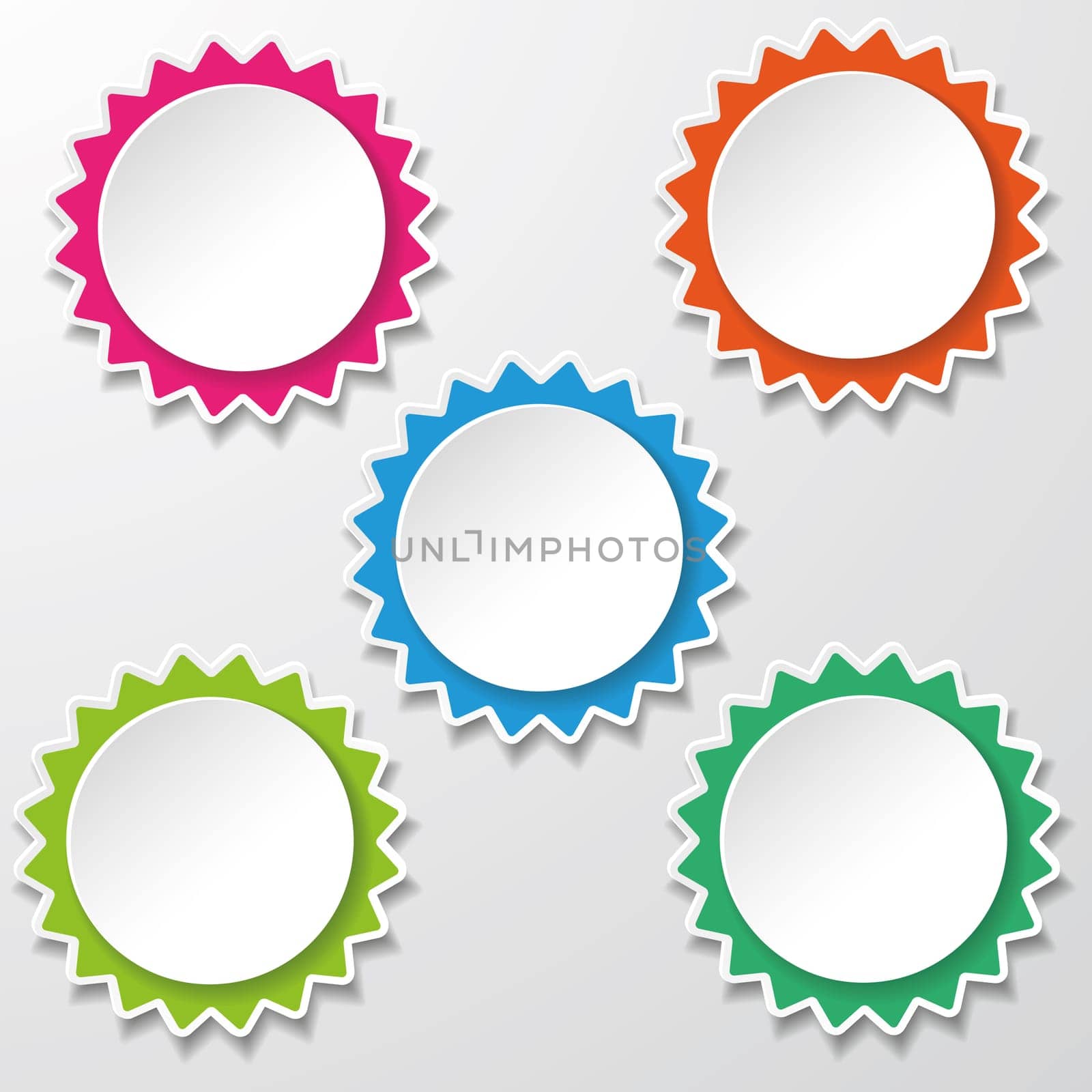 Starstickers paper labels. Eps 10 vector file.