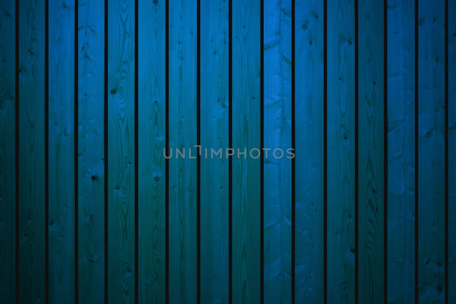 Background of blue wooden boards