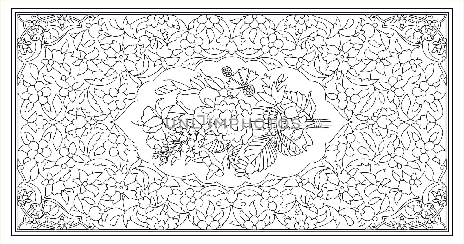manuscript old page ornament ottoman pattern applied to books