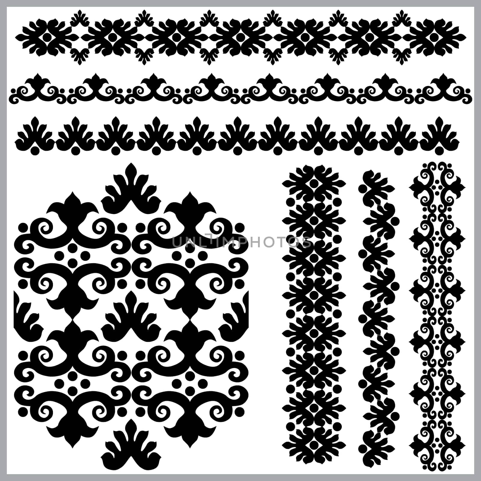 studied patterns of the eastern border of traditional ottoman set