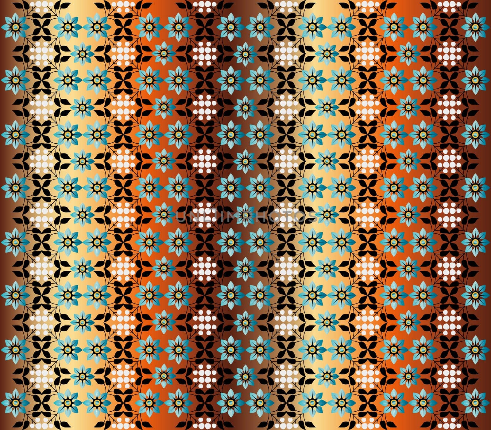 studied traditional oriental seamless damask pattern with floral motifs