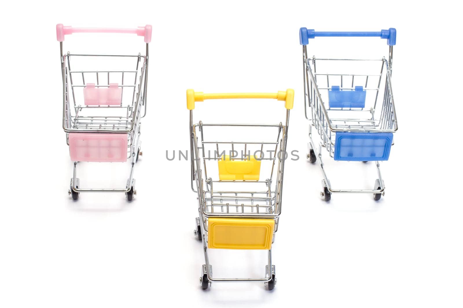 Shopping carts isolated on white background