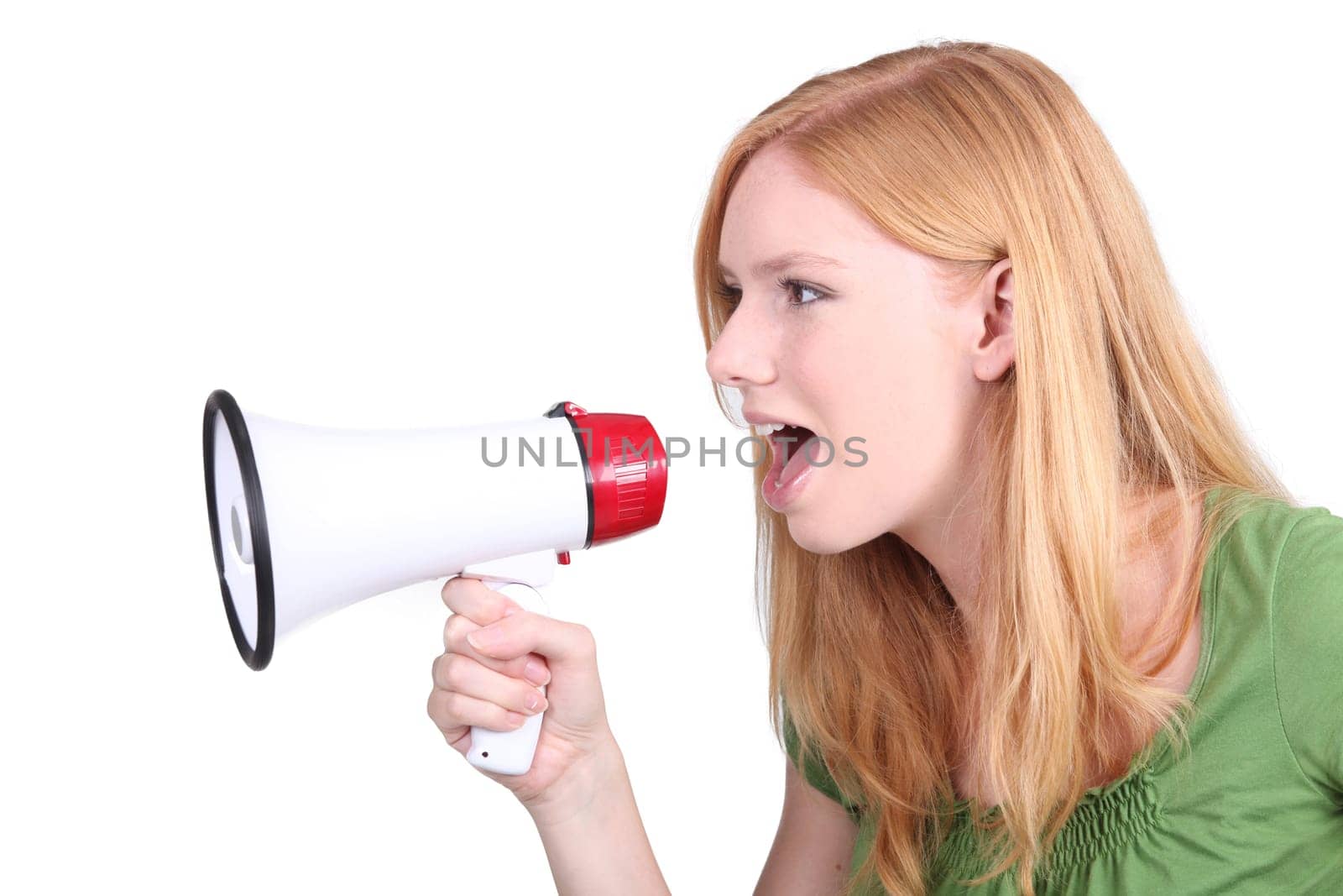 Teenage girl shouting