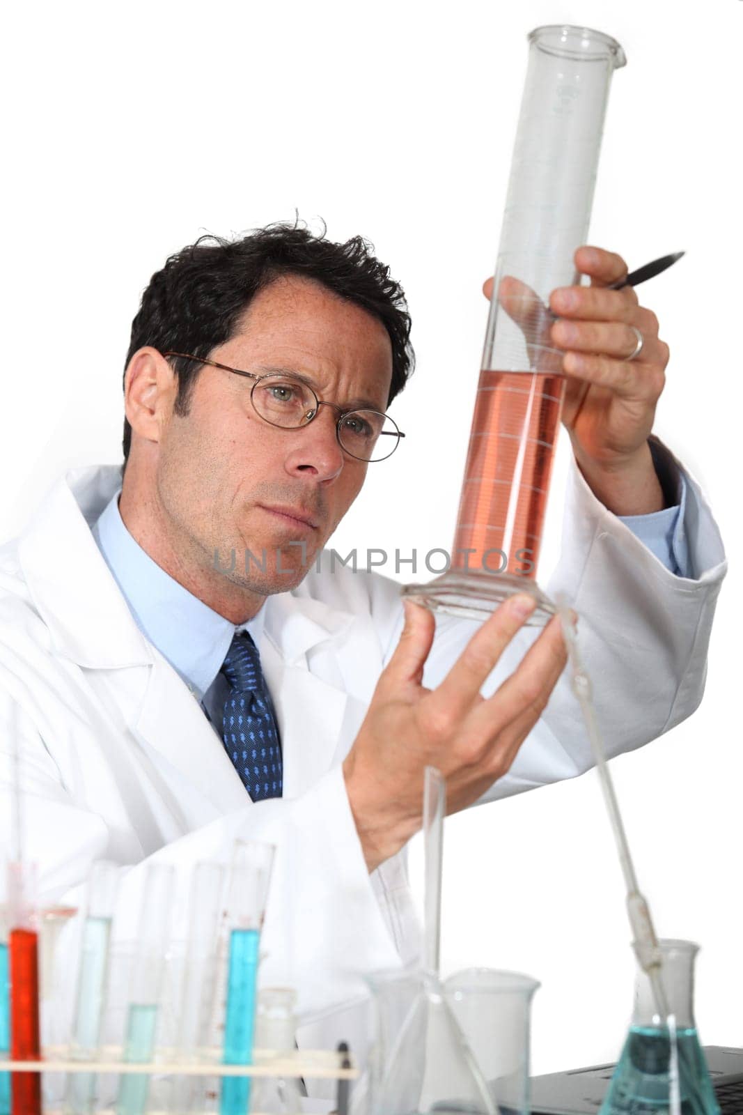 Scientist performing an experiment