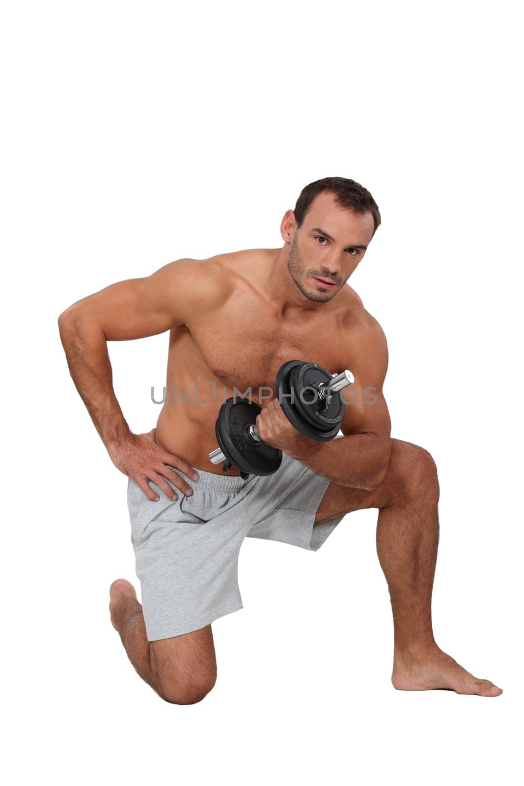 Man lifting weights