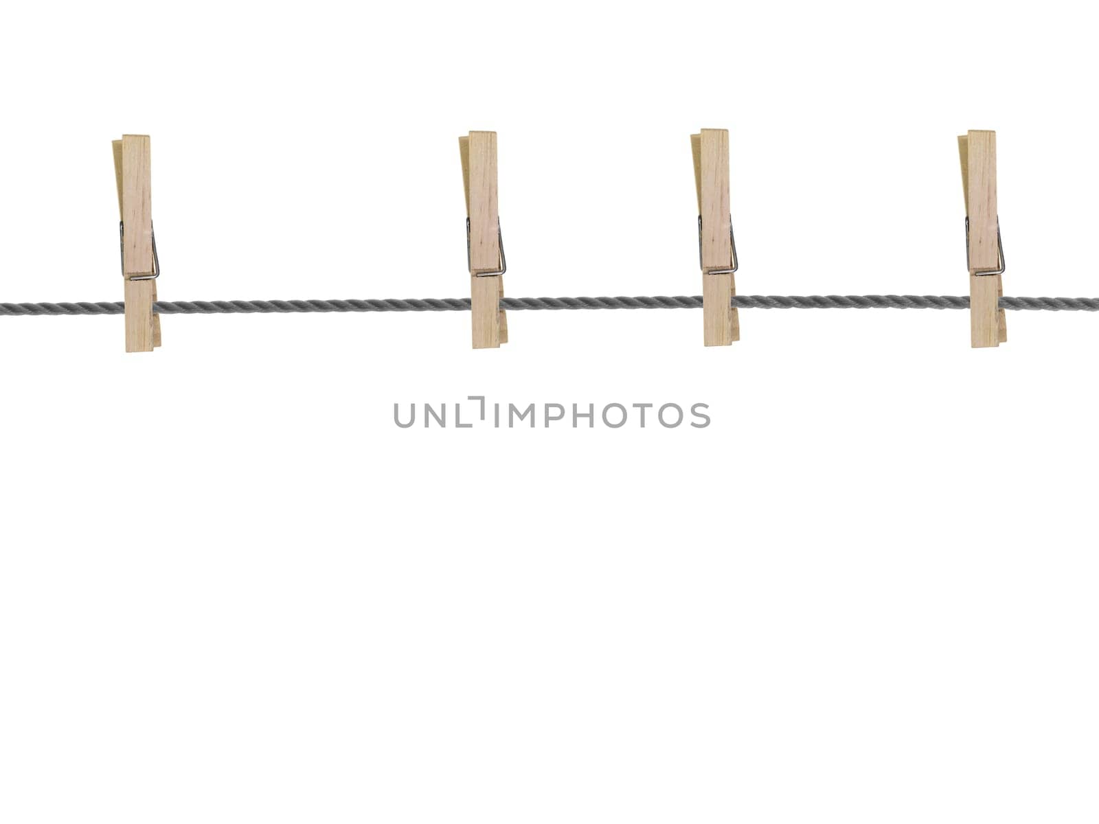 A wooden peg isolated against a white background