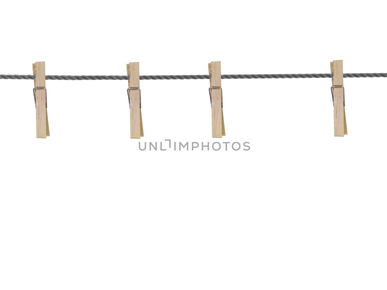 A wooden peg isolated against a white background