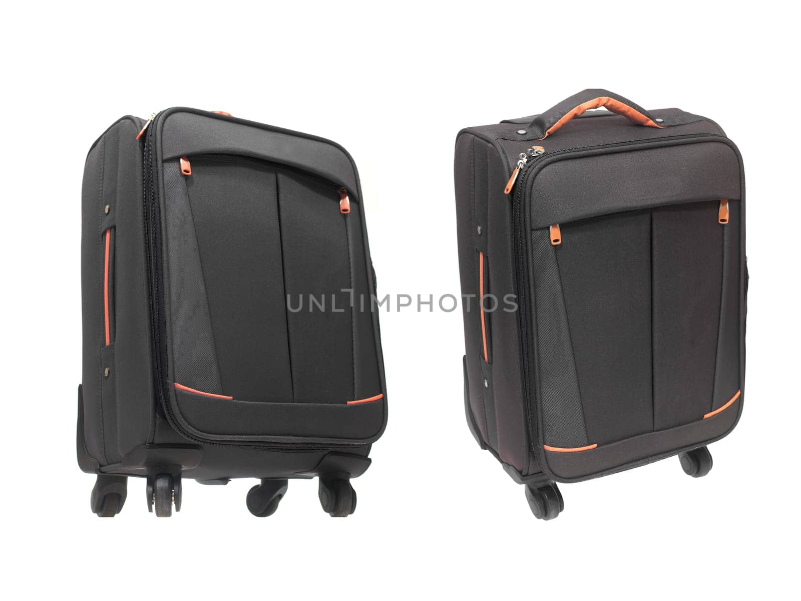 Luggage bags isolated against a white background