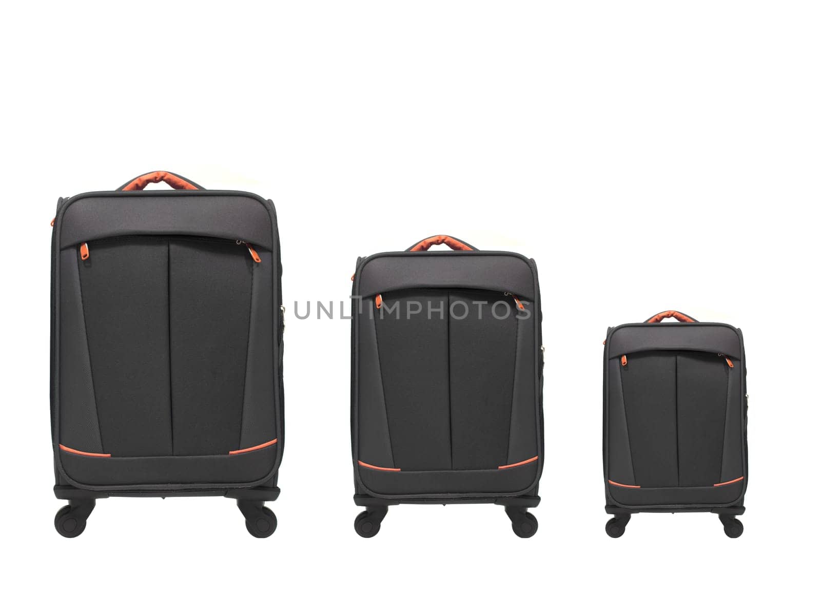Luggage bags isolated against a white background