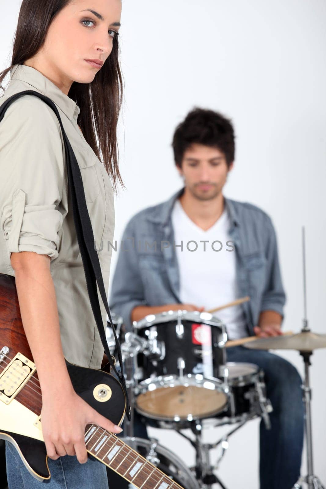 Couple playing music