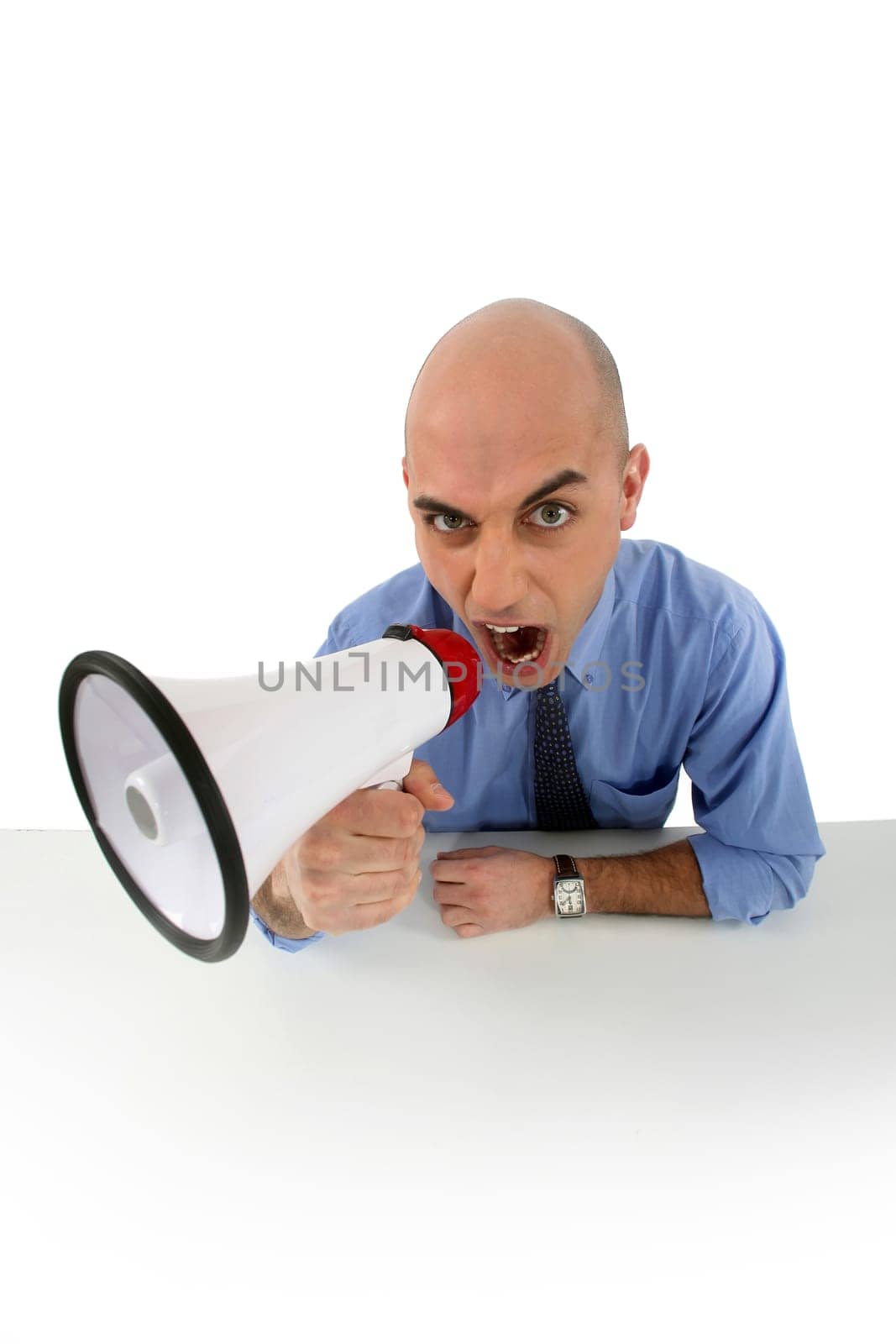 Businessman with a megaphone