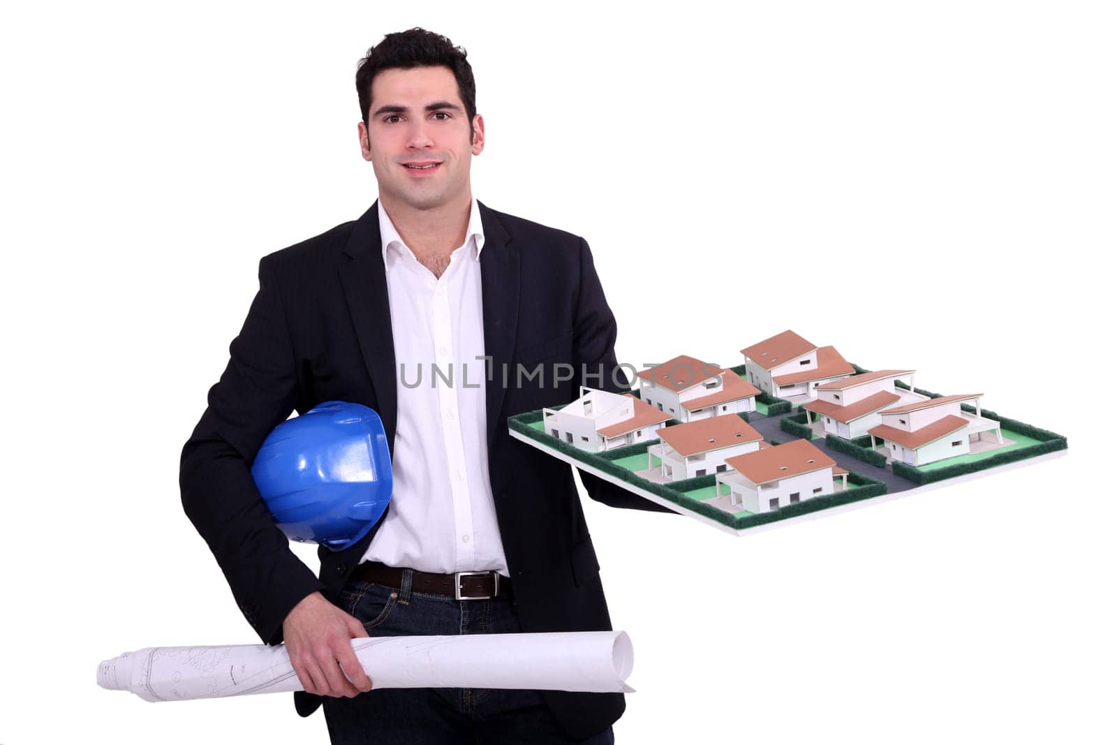 Architect ready to give presentation