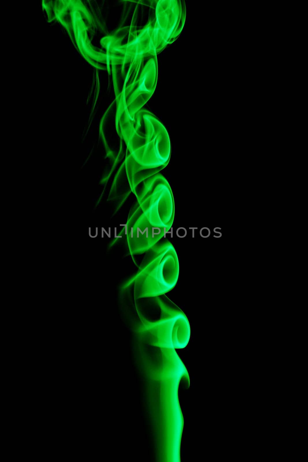 green smoke in black backgroun