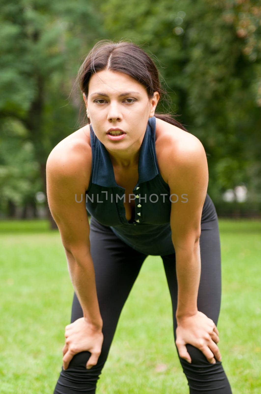 Relax - tired person after jogging