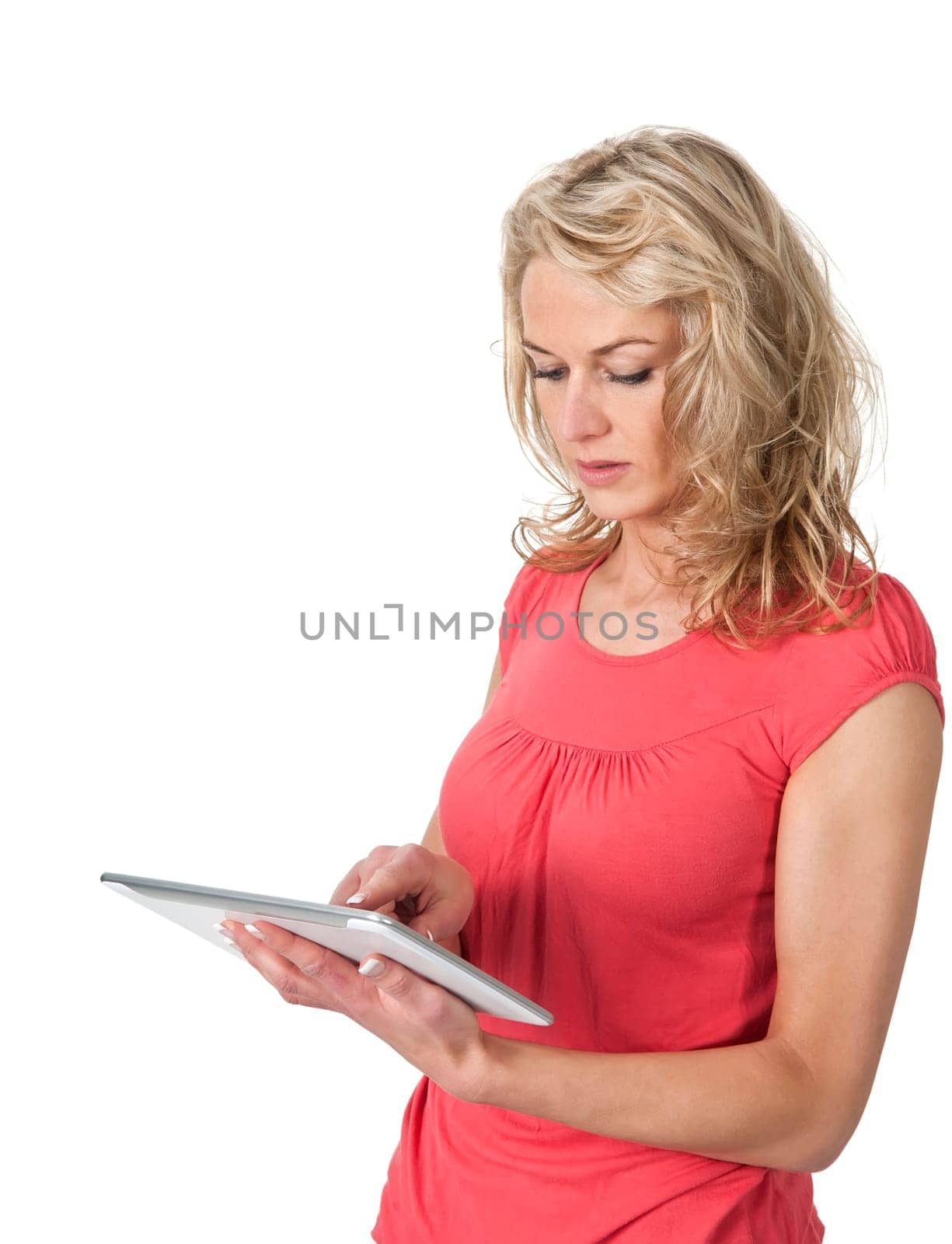 Young woman with digital tablet