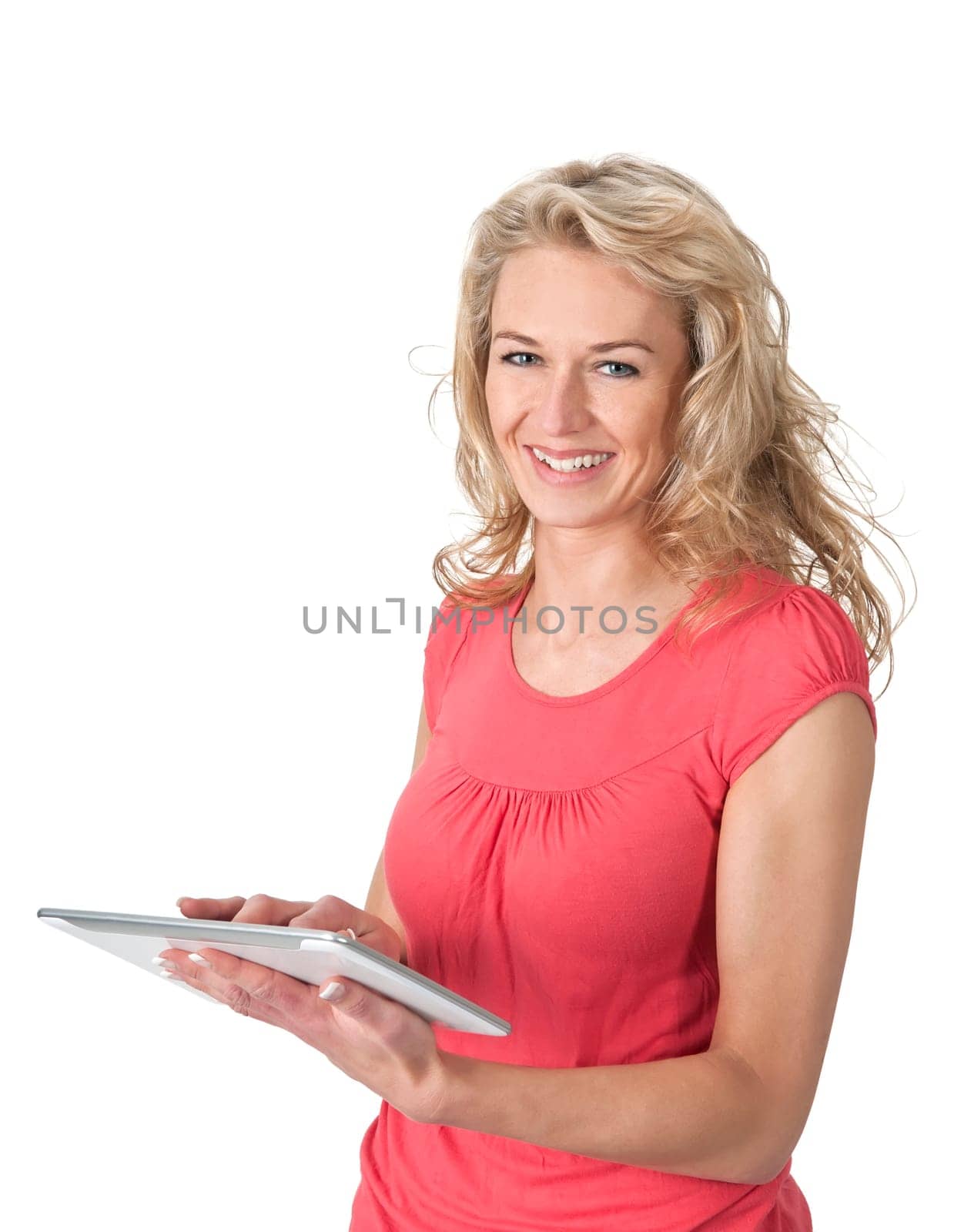 Young woman with digital tablet