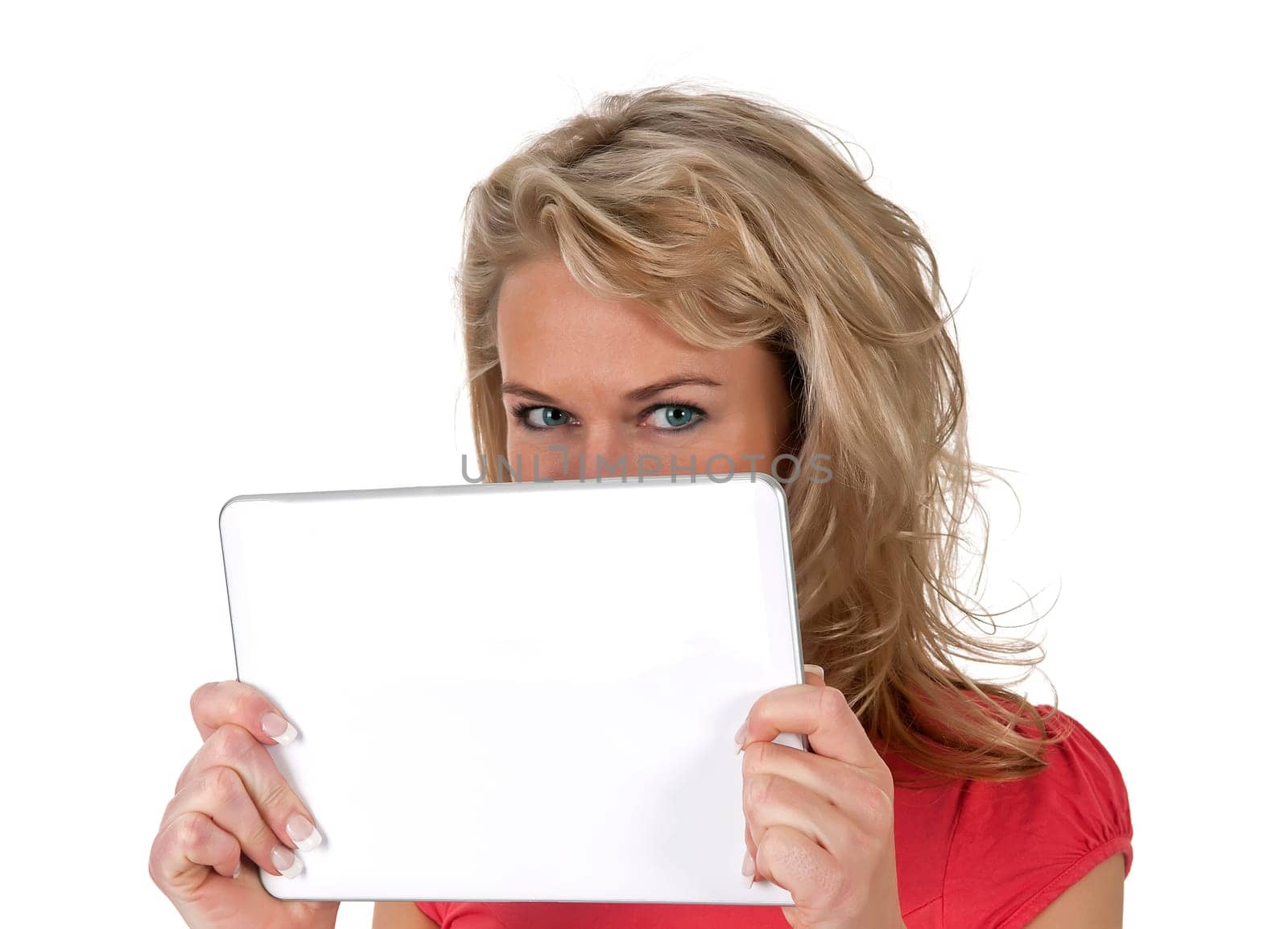 Woman with digital tablet