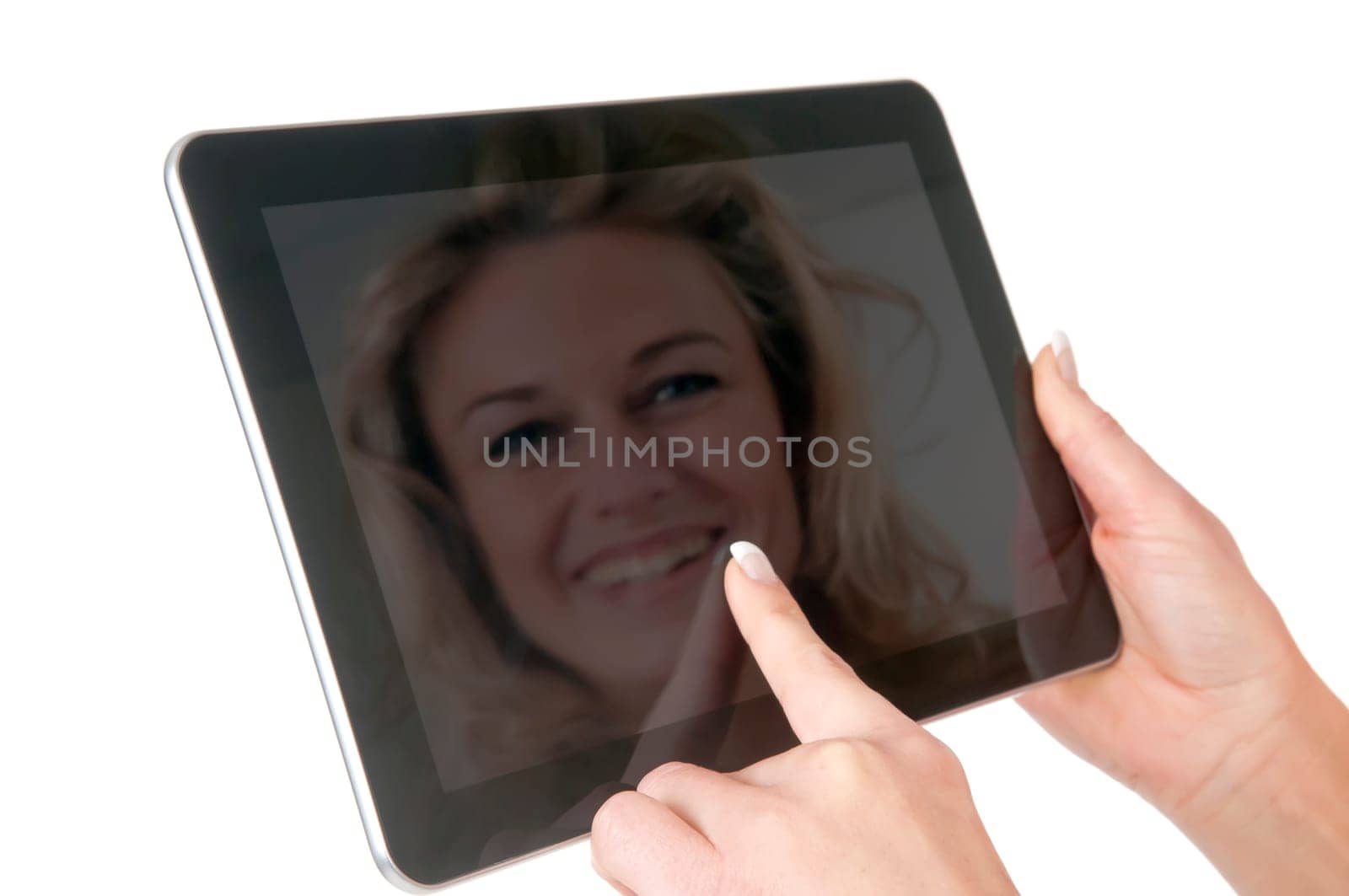 Young woman with digital tablet