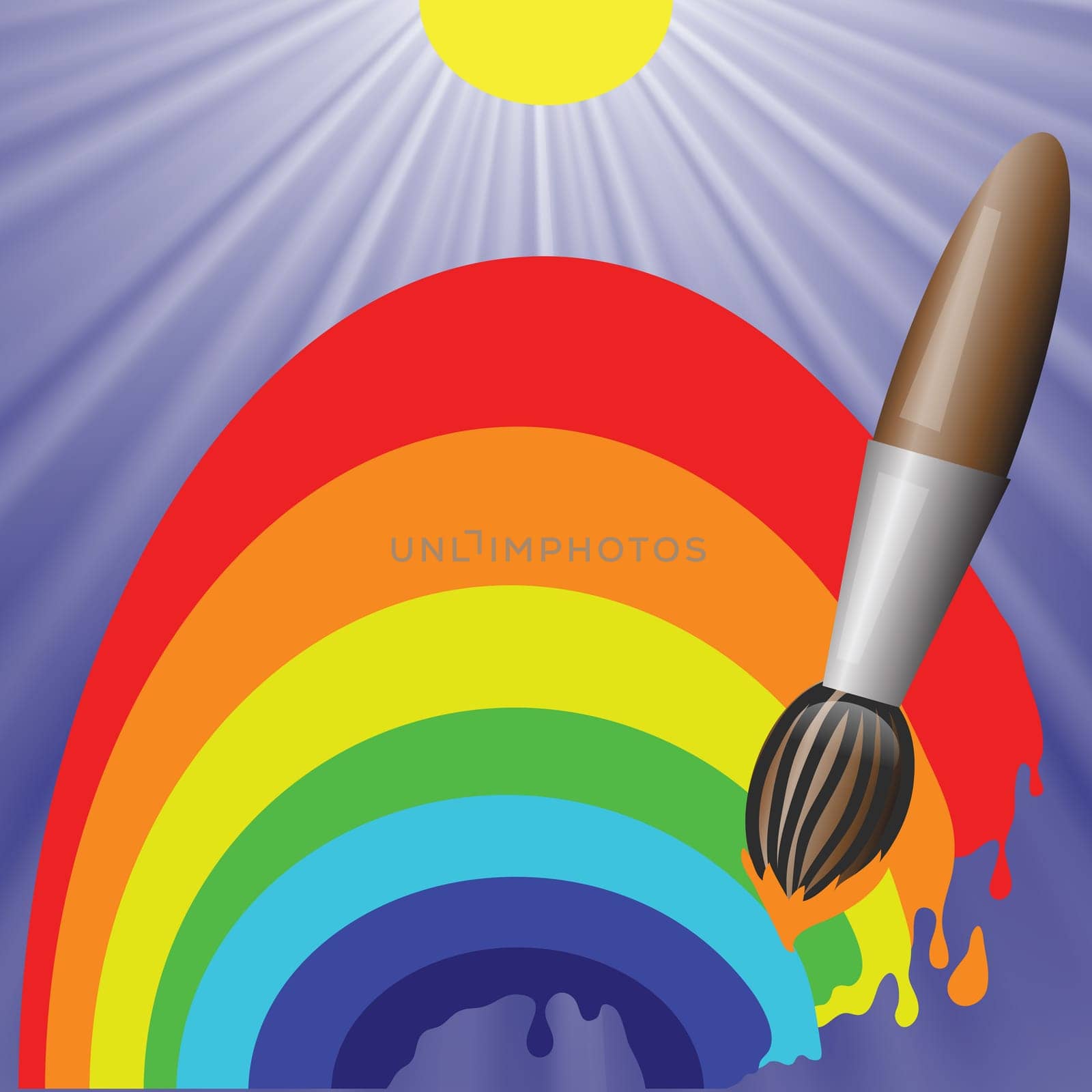 colorful background with rainbow for your design