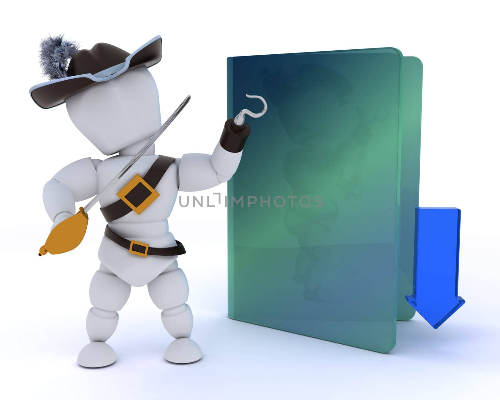 pirate depicting illegal downloads