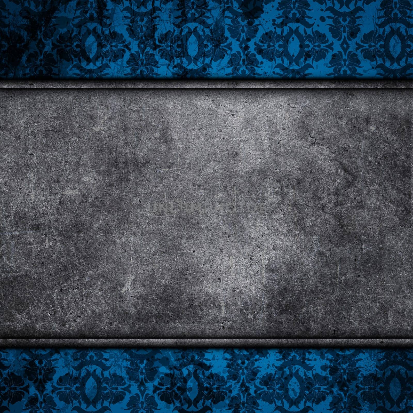 Grunge concrete on floral background