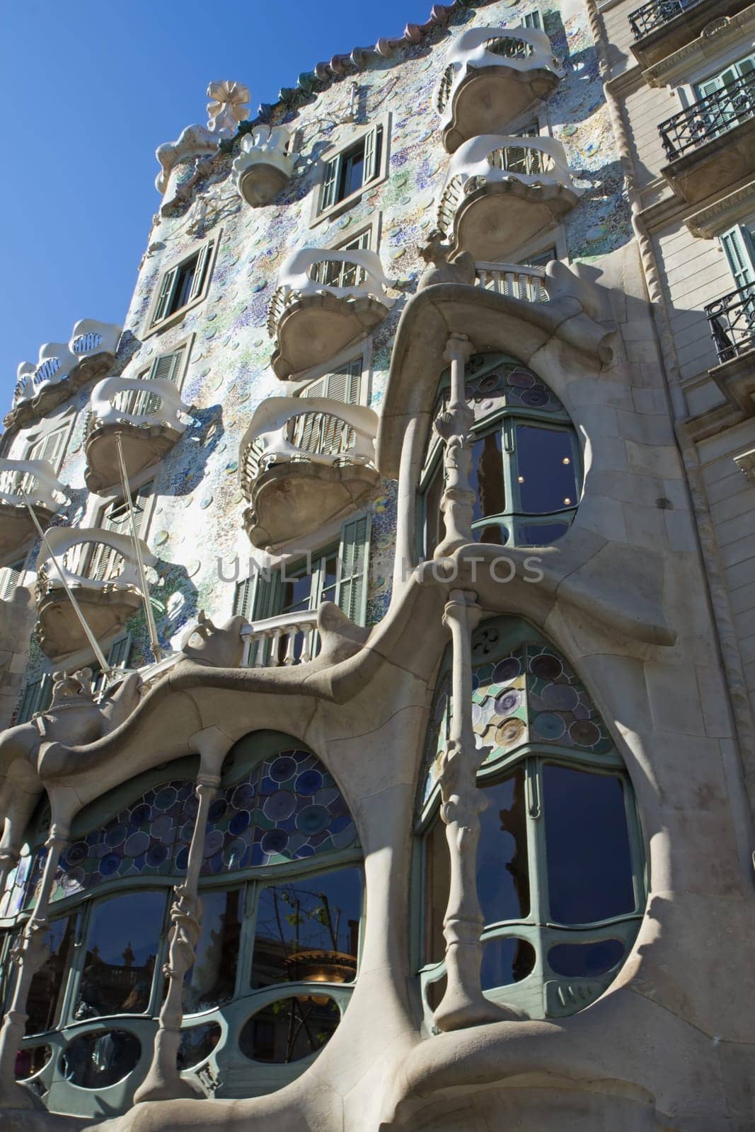 BARCELONA. APR 24: Casa Batllo is a renowned building located in the heart of Barcelona and is one of Antoni Gaudí’s masterpieces. April 24, 2013 in Barcelona, Spain.