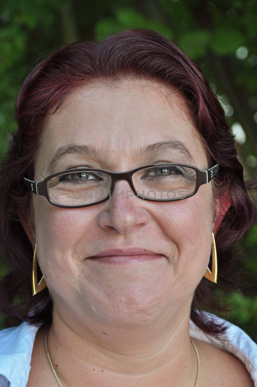 Woman with glasses