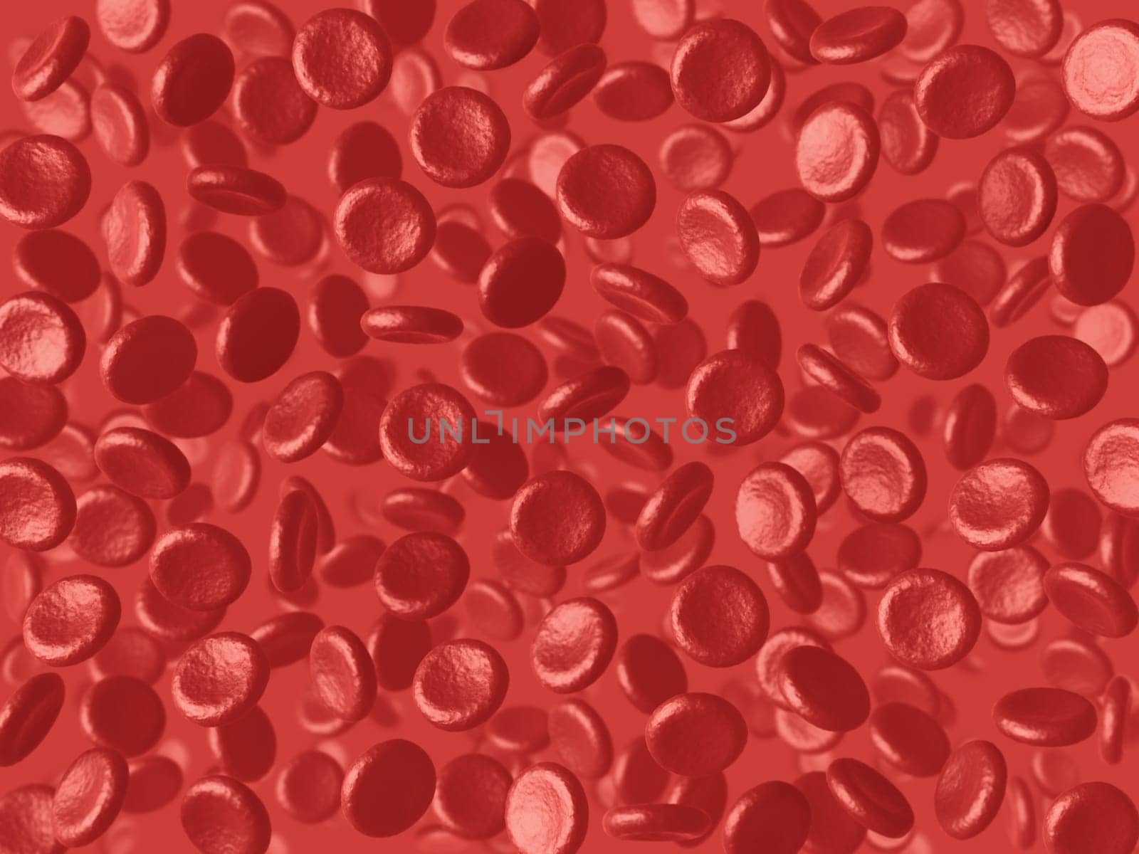 Concept of blood cells on microscope magnified.