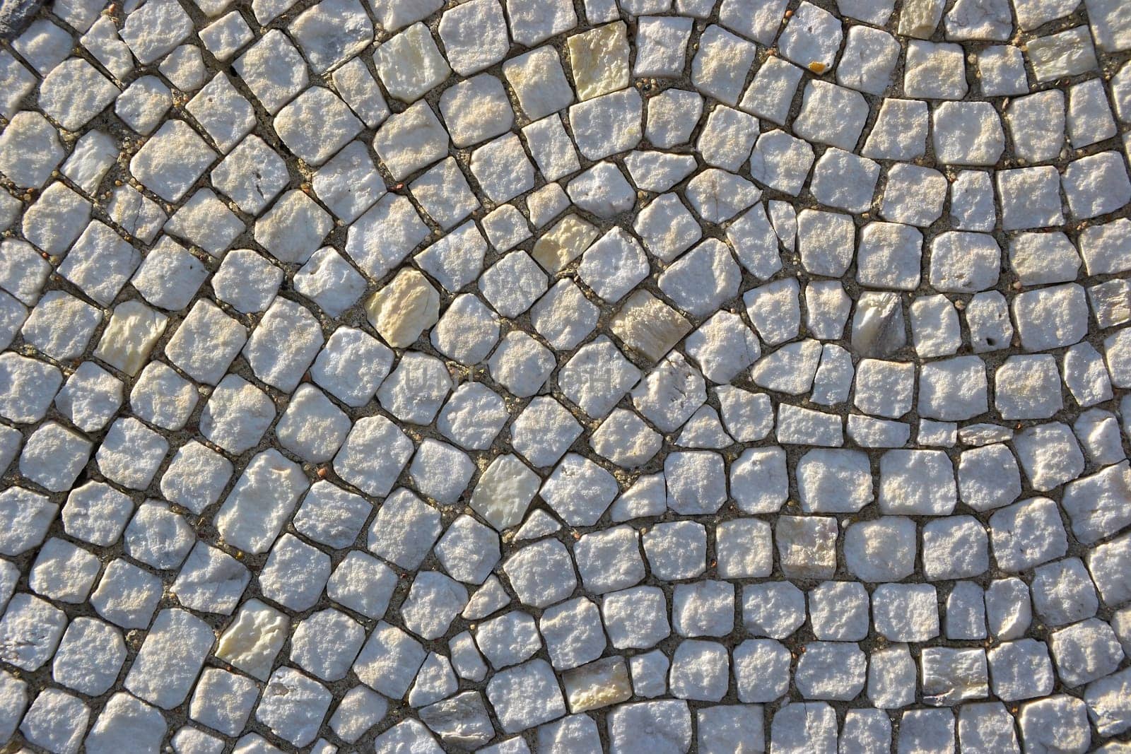 Mosaic stones on a house façade